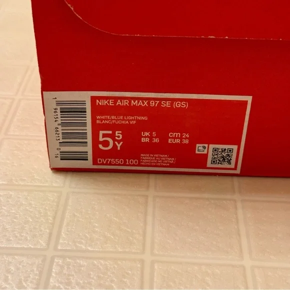 NIKE AIR MAX 97 SE GS 'BRIGHT COLORS 5.5Y - Picture 8 of 8